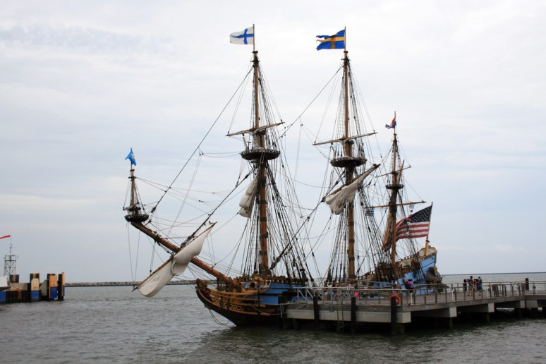 The Kalmar Nyckl at Lewes, Delaware. If you look closely you can see the modern navigation system. My how things have changed.